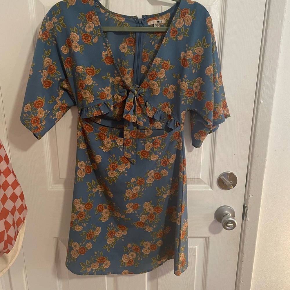 Amuse Society Floral Envy Dress Blue